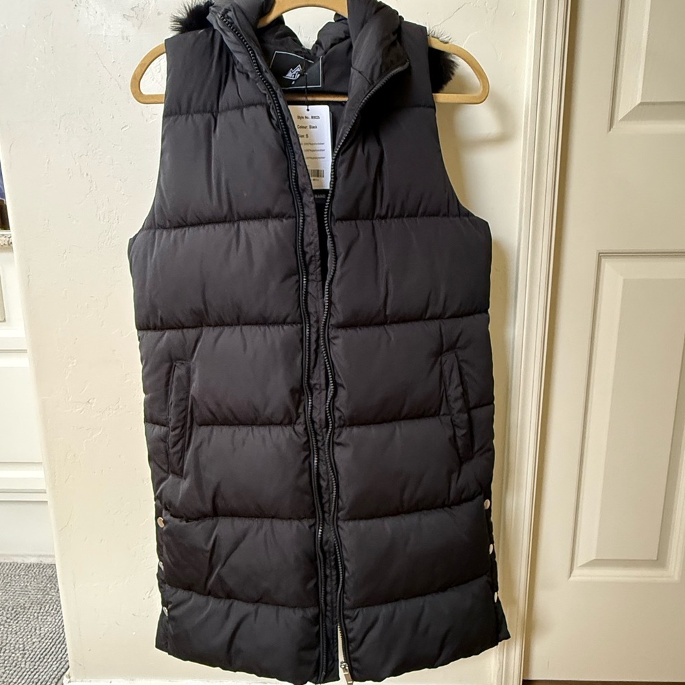 Women's Waterproof Long Puffer Vest Sleeveless Warm Winter Coat - Picture 8 of 8